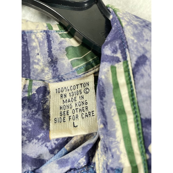 Burma Bibas Men Abstract Patchwork Print Button Down Shirt - Size L Short Sleeve - Picture 9 of 9